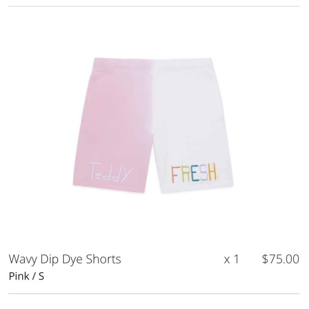 Teddy Fresh Wavy Dip Dye Shorts